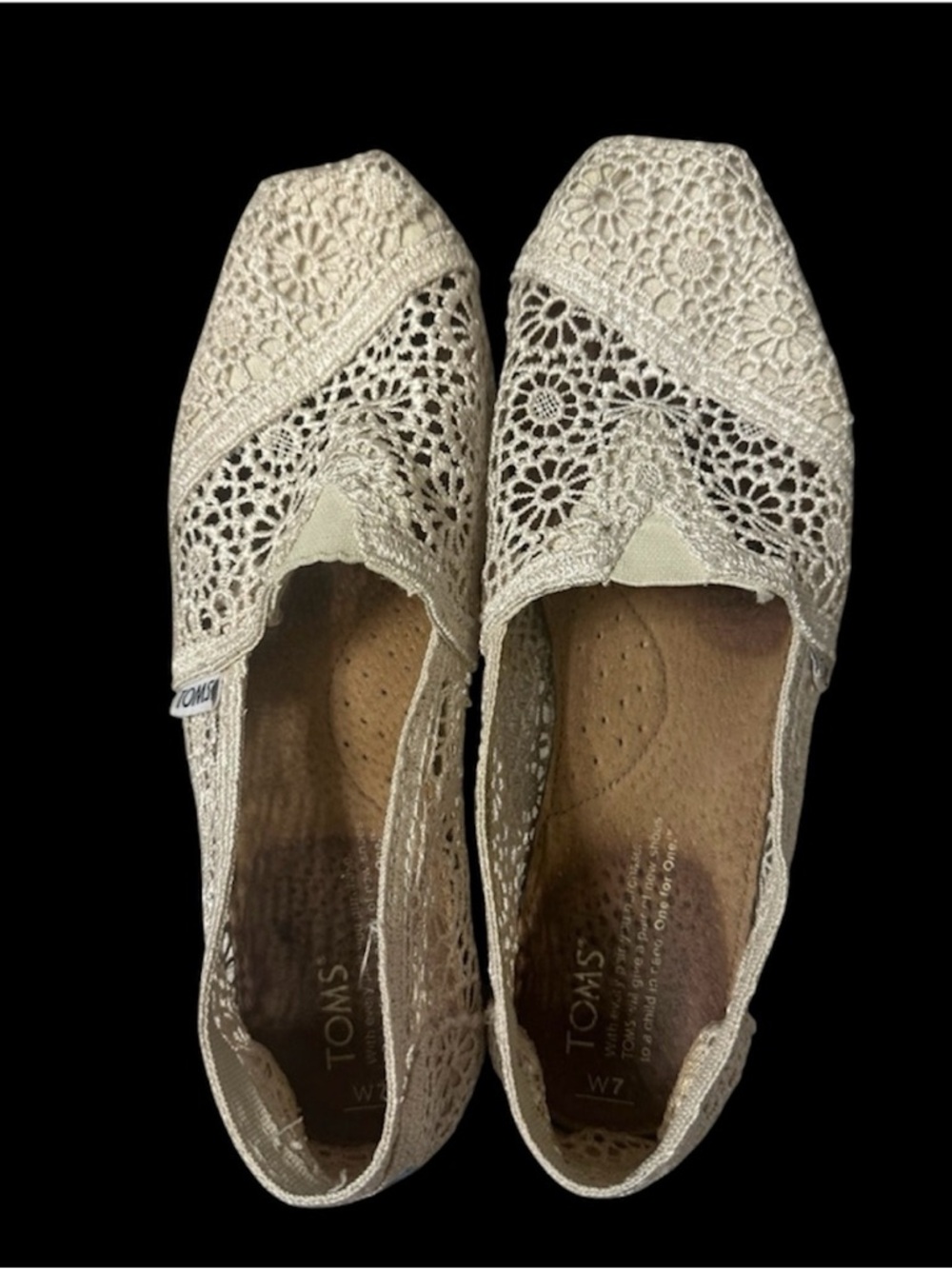 Toms NATURAL MOROCCAN CROCHET in size 7 - Picture 6 of 6